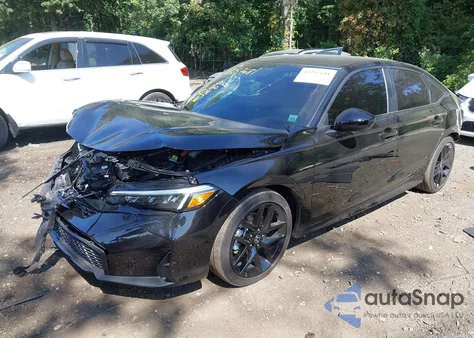 2025 Honda Civic Hybrid Sport/Sport Touring from USA, damaged, VIN 2HGFE4F88SH343378